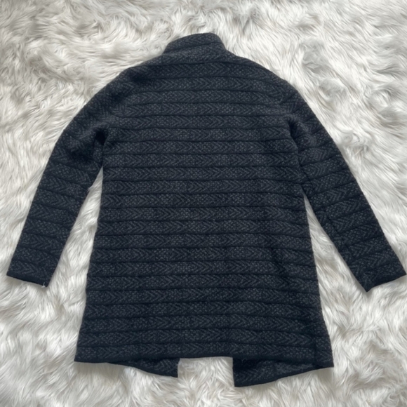 Chiaramente Wool Grey Cardigan Jacket Women's Small S Made in Italy Quilted EUC - Picture 3 of 6